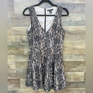 Black Lace Skater Style Dress